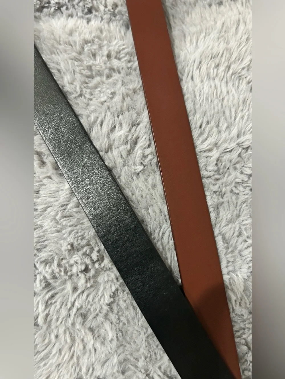 32” Kids Non Leather Belt Set of 2- Black & Brown Classic Buckle  1” wide